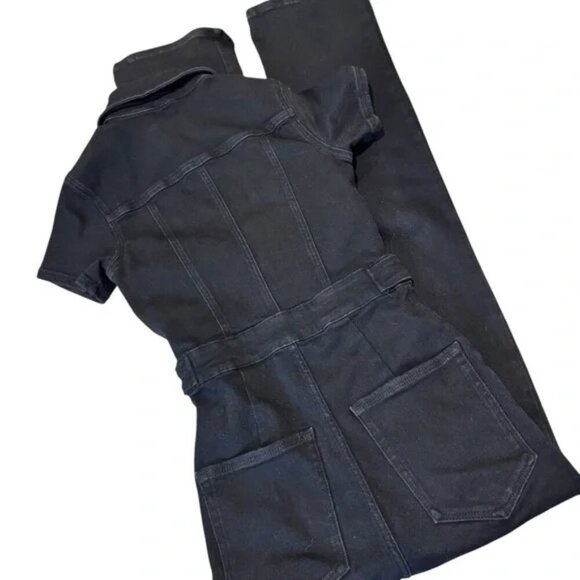 GOOD AMERICAN FIT FOR SUCCESS BLACK JUMPSUIT SZ 1 - Picture 7 of 8